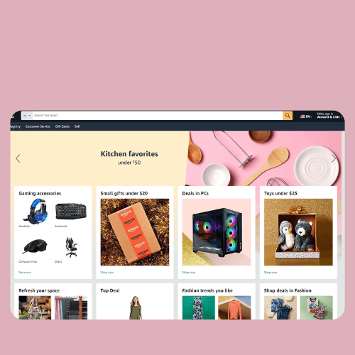 Amazon Website UI Clone