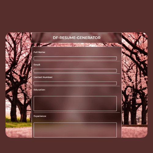 DF Resume Generator